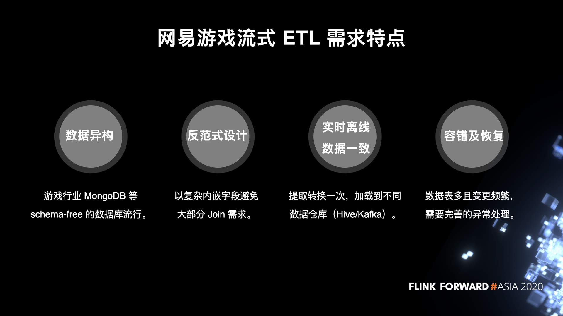 图2. 网易游戏流式 ETL 需求特点